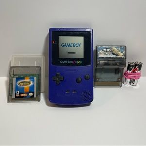 *SOLD* (BUNDLE) Purple / Grape Gameboy Color W/ 2 Games & Batteries!!